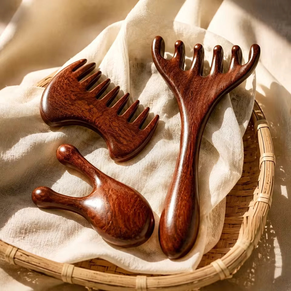 Natural Sandalwood Scalp Massage Comb